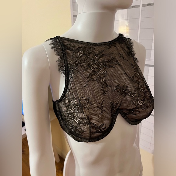 Victoria’s Secret high neck sheer lace bra 36C - Picture 3 of 7